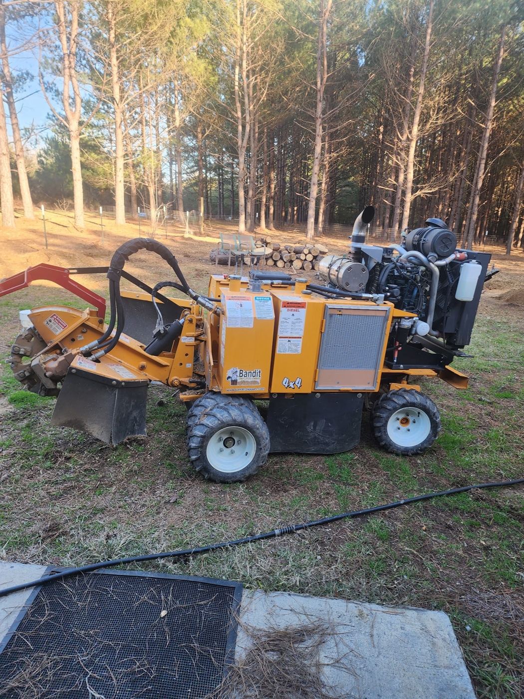 Stump grinder used by PLM Stump Grinding in Summit, MS